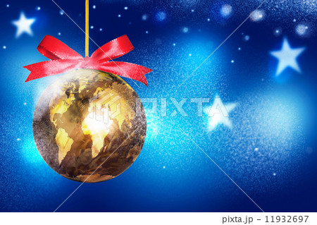 世界のクリスマス　金色の地球儀 11932697