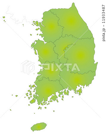 大韓民国の地図のイラスト素材