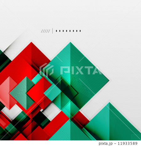 Geometric squares and rhombus futuristic template 11933589