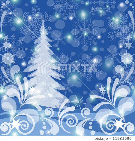 Christmas background, winter forest 11933696