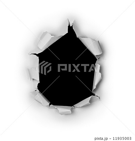 Breakthrough torn big black hole in rough paper Breakthrough torn big black hole in rough paper 11935003