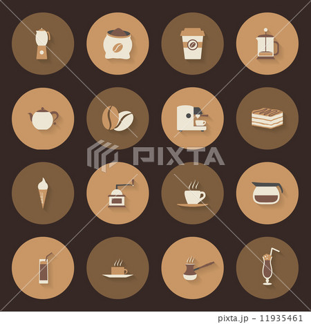 Coffe flat icons set Coffe flat icons set 11935461