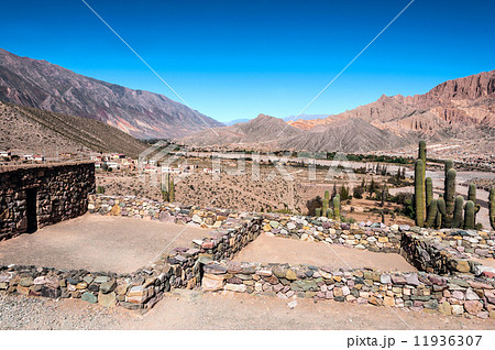 Colorful valley of Quebrada de Humahuaca, central Andes Altiplan 11936307