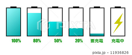 電池充電マークのイラスト素材