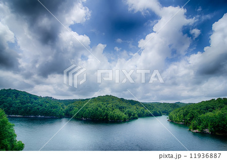 clouds and blue sky over summersville lake west virginia 11936887