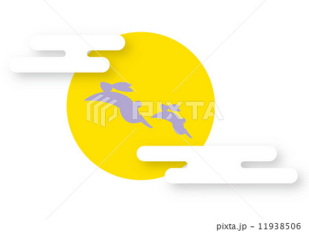 十五夜の満月とうさぎ 11938506