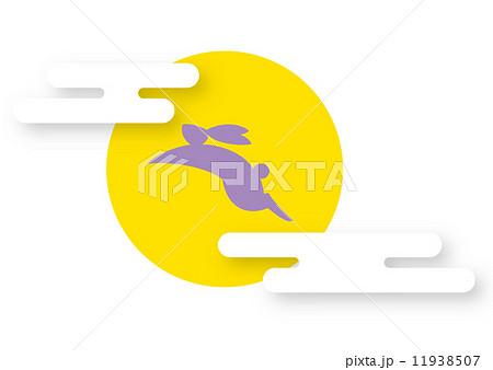 十五夜の満月とうさぎ 11938507