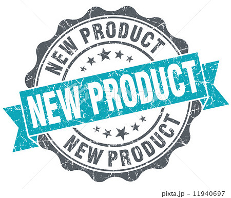 New product blue grunge retro style isolated seal 11940697