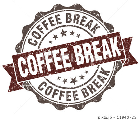 Coffee Break Brown Grunge Retro Style Isolated のイラスト素材