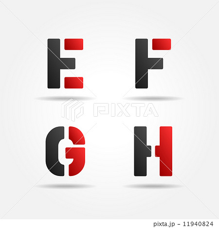 efgh red stencil letters 11940824
