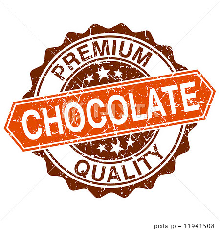Chocolate grungy stamp isolated on white background Chocolate grungy stamp isolated on white background 11941508