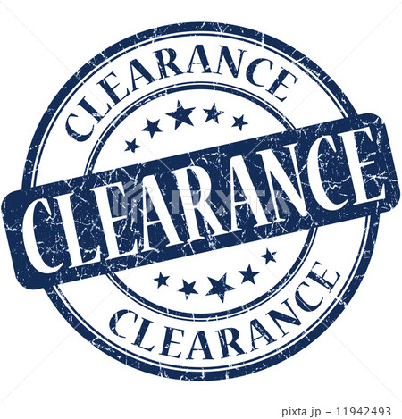 Clearance grunge blue round stamp 11942493