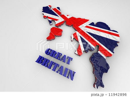 Illustration of United Kingdom map with as Flag Illustration of United Kingdom map with as Flag 11942896