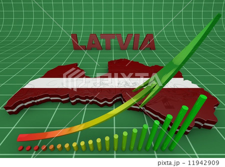 Illustration Map of Latvia 11942909