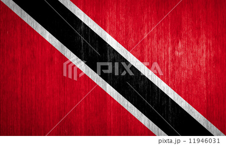 Trinidad and Tobago Flag on wood background 11946031