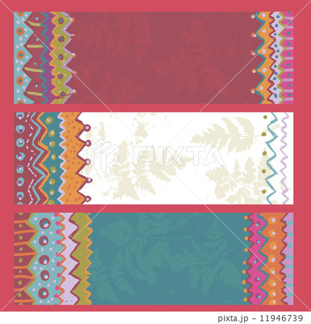 Set of three ethnic cards 11946739