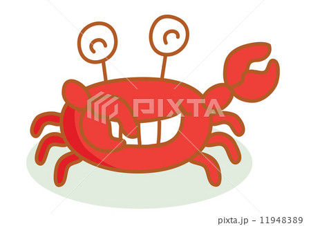 cute crab cartoon smiling 11948389