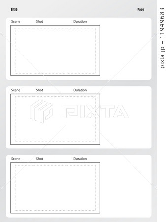 Professional of film storyboard template vertical 11949683