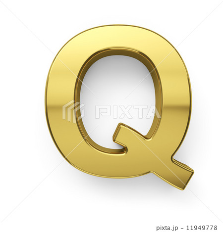 3d render of golden alphabet letter simbol - Q 11949778