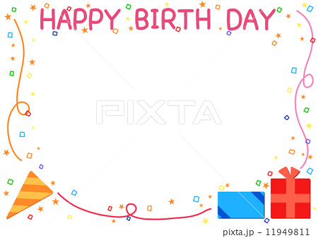 誕生日フレームのイラスト素材 11949811 Pixta