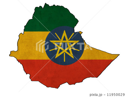 Ethiopia map on Ethiopia flag drawing ,grunge and retro flag ser Ethiopia map on Ethiopia flag drawing ,grunge and retro flag ser 11950029