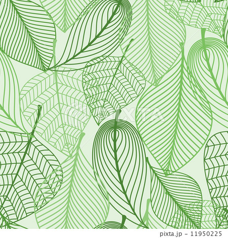 Green leaves seamless pattern background 11950225