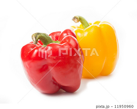 Red and Yellow paprika isolated 11950960
