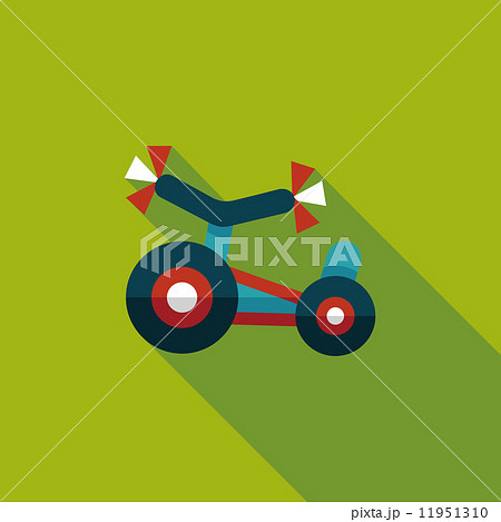 Kids Tricycle flat icon with long shadow,eps10 Kids Tricycle flat icon with long shadow,eps10 11951310