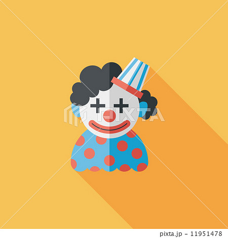 Clown flat icon with long shadow,eps10 Clown flat icon with long shadow,eps10 11951478