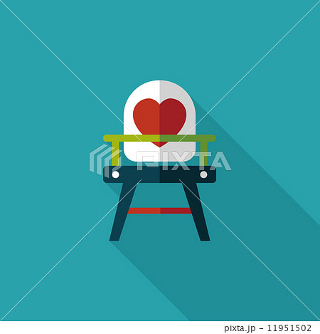 baby high chair flat icon with long shadow,eps10 baby high chair flat icon with long shadow,eps10 11951502