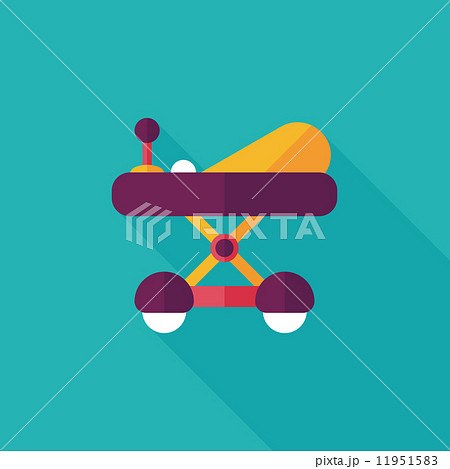 Baby walker flat icon with long shadow,eps10 11951583