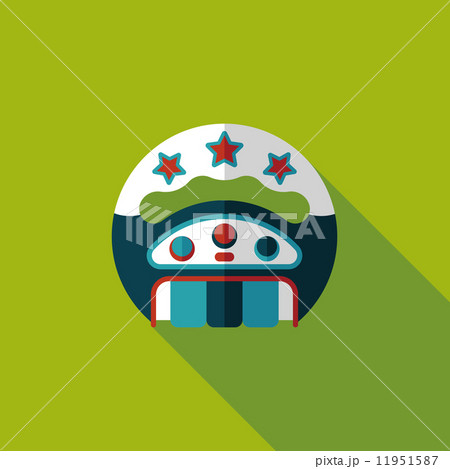 baby rattle flat icon with long shadow,EPS 10 11951587