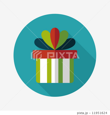 Gift flat icon with long shadow,eps10 11951624
