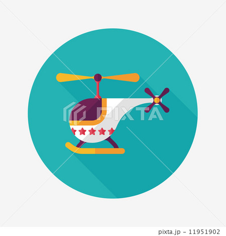 helicopter flat icon with long shadow,eps10 11951902