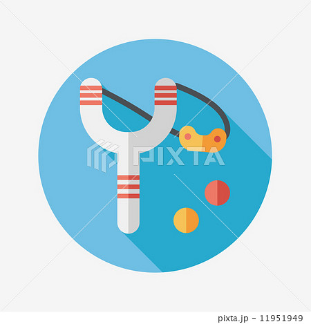 slingshot flat icon with long shadow,eps10 11951949
