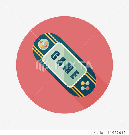 Handheld game flat icon with long shadow,eps 10 11952015
