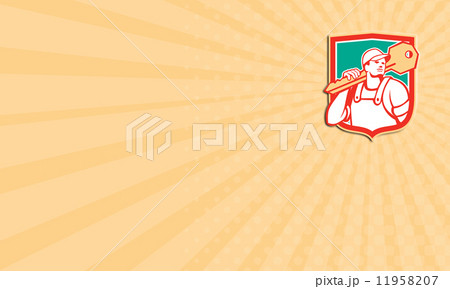 Business card Locksmith Carry Key Shield Retro 11958207