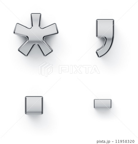 Metalic alphabet punctuation letter simbols 11958320
