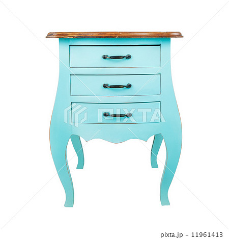 Vintage wooden chest drawer isolated on white background Vintage wooden chest drawer isolated on white background 11961413