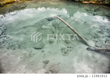 Natural hot pools in rocky mountains 11961912