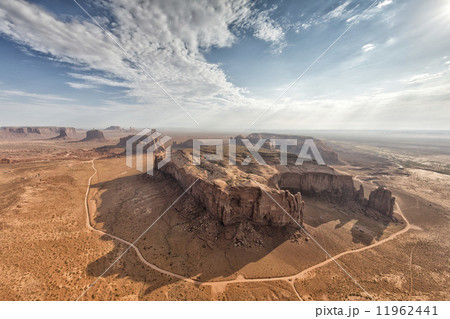 Monument Valley aerial sky view Monument Valley aerial sky view 11962441