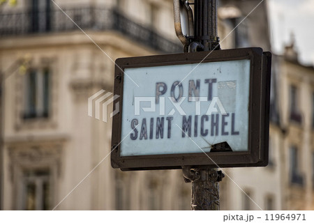 Paris Pont saint michel sign Paris Pont saint michel sign 11964971