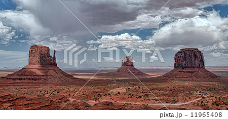 Monument Valley Arizona view at sunset while raining 11965408