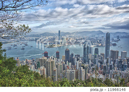 Hong Kong Panorama View from The Peak Hong Kong Panorama View from The Peak 11966146