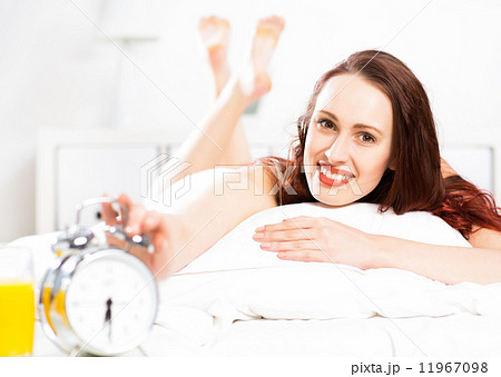 portrait of a young woman in the bedroom portrait of a young woman in the bedroom 11967098