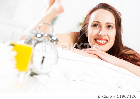 portrait of a young woman in the bedroom portrait of a young woman in the bedroom 11967126