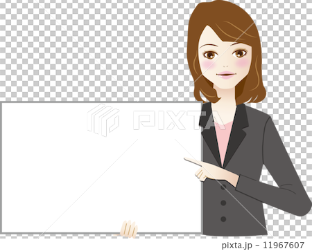 Pointing, explaining, business style women 11967607