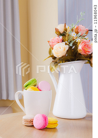 traditional french colorful sweet Macaron in cup traditional french colorful sweet Macaron in cup 11968043