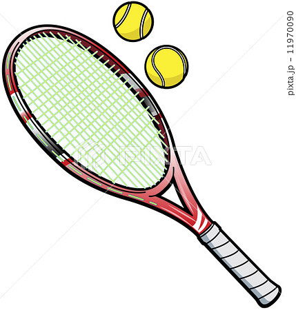 テニスボールとラケットのイラスト素材 11970090 Pixta