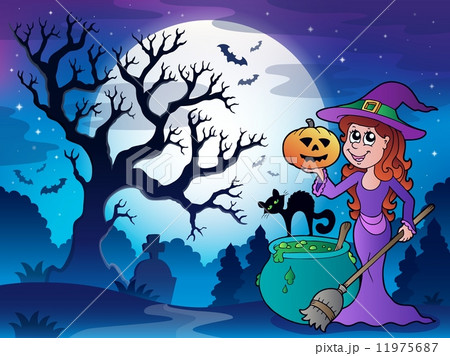 Scenery with Halloween character 1 Scenery with Halloween character 1 11975687